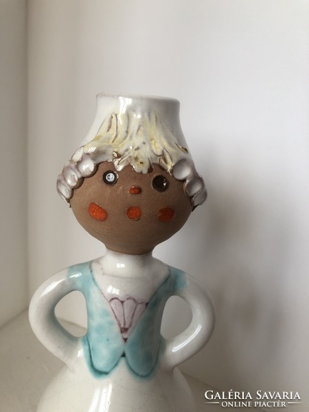 Candle holder ceramic figure
