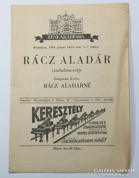 Aladár Rácz, gypsy musician, dulcimer artist, manuscript and document material of 