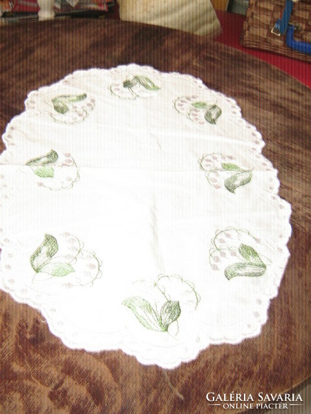 Cute spring tablecloth with marigolds