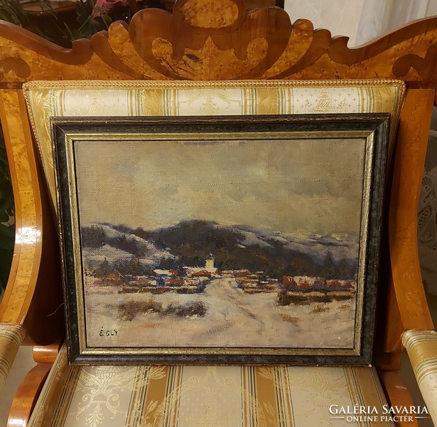 Egly Sári Nagybánya landscape antique painting!