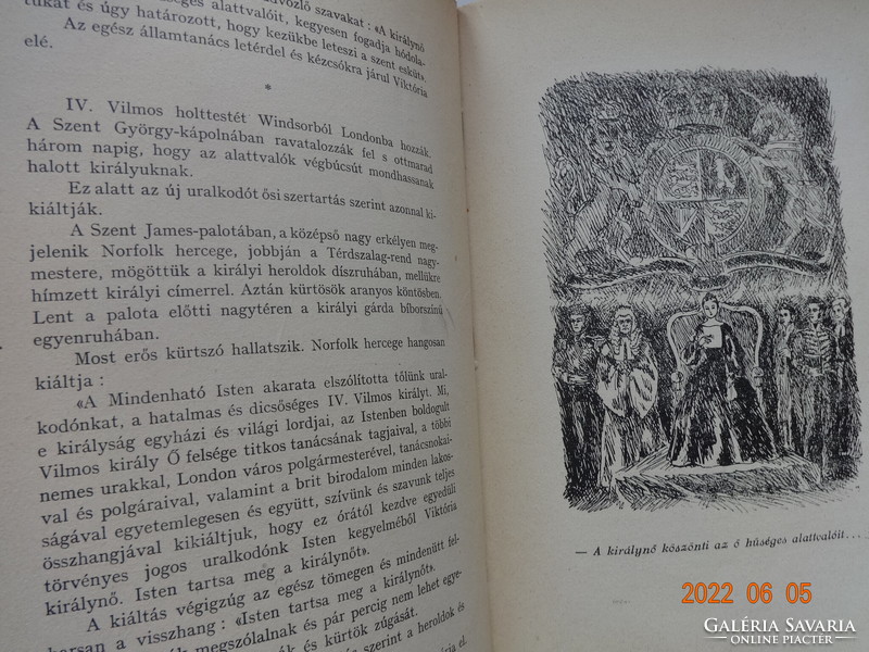 Dánielné Lengyel Laura - Viki -  egy királynő leányévei - antik lányregény Szigeti Imre rajz (1936)