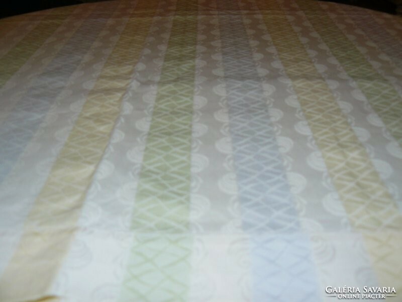 Beautiful pastel colored damask tablecloth