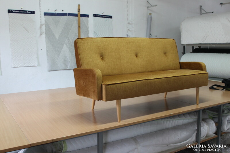 Scandinavian style mustard yellow sofa set