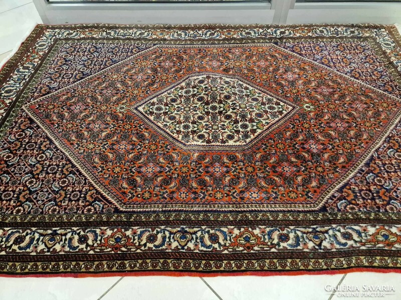 Álomszép iráni bidjar 122x196 dupla csomós gyapjú perzsa szőnyeg MZ223