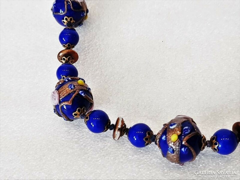 Old Murano artistic glass string of beads / necklace
