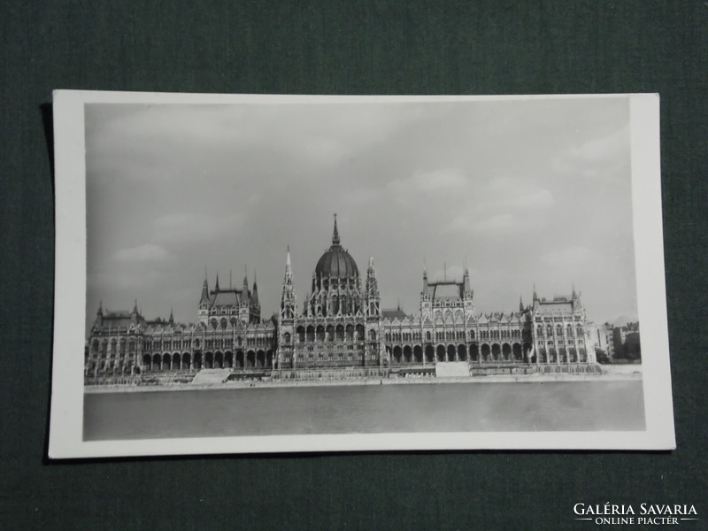 Postcard, Budapest, country house, parliament, skyline detail