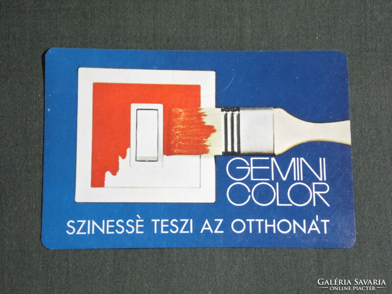 Kártyanaptár, Molveno Cometti festékgyár, Gemini Color festék, 1975,   (5)
