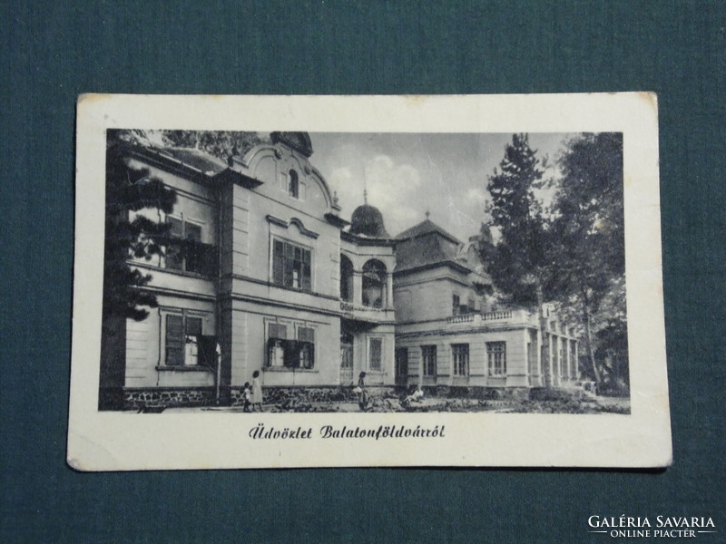 Postcard, Balatonföldvár, Miklós Horthy's royal Hungarian army officer's resort anno