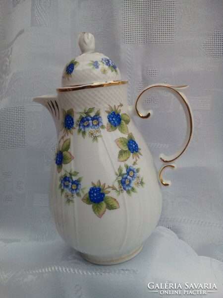 Raven Háza blackberry pattern coffee pot with rose holder lid