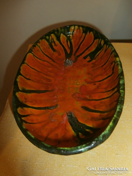 Ikebana flower bowl is a rare Polish ceramic