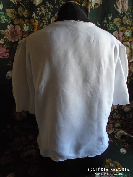 Hand-embroidered cotton women's blouse. Bust 50 cm.