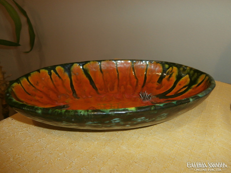 Ikebana flower bowl is a rare Polish ceramic