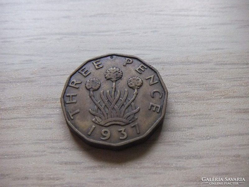 3 Penny 1937 England