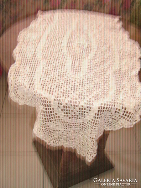 Beautiful antique vintage handmade crochet tablecloth