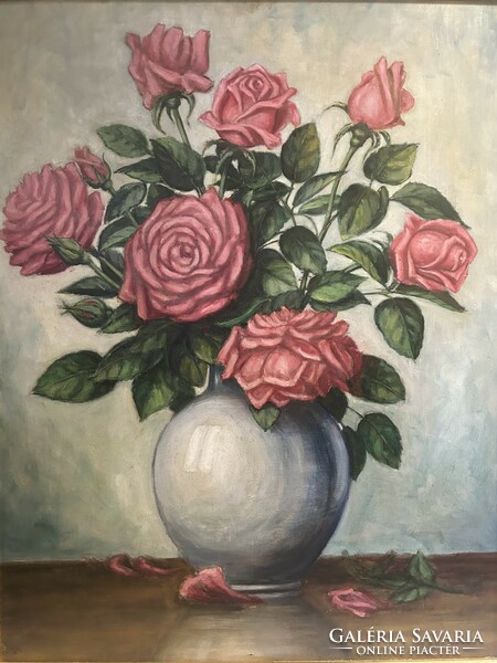 Mihály Szilágyi: rosy still life