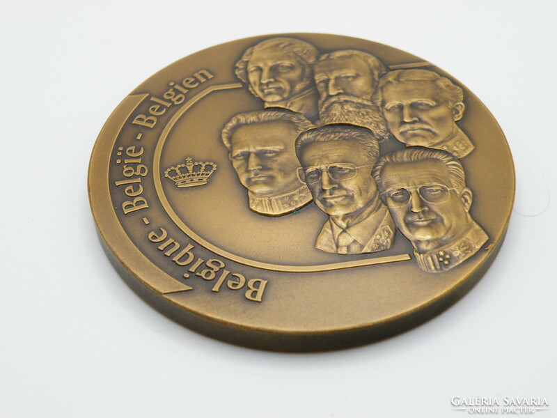 Uk00104 large 7 cm Belgian bronze commemorative medal 177 grams