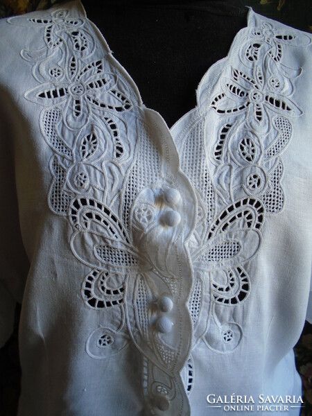 Hand-embroidered cotton women's blouse. Bust 50 cm.