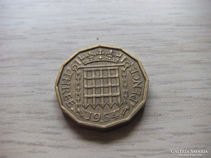 3 Penny 1964 England