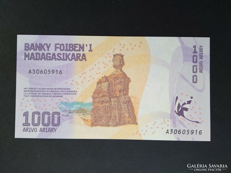 Madagaszkár 1000 Ariary 2017 Unc