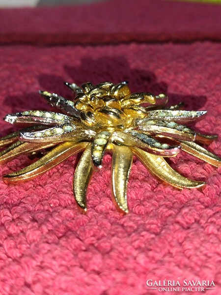 Francois for coro vintage old retro women's pin brooch copper flower from the 1960s