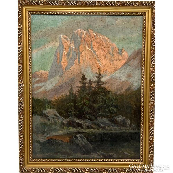 Ismeretlen festő: Tátrai hegycsúcsok F00465
