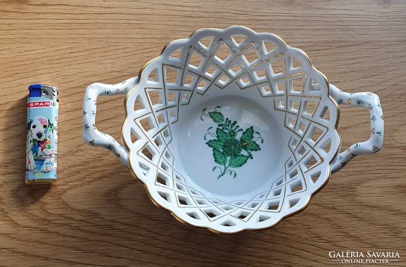 Herend Appony pattern openwork tray, basket /larger size/