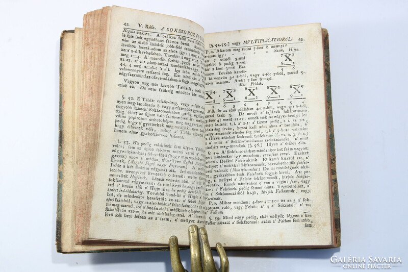 1782 - György Maróthi - arithmetica, or the art of calculation in a rare, beautiful half-leather binding !!