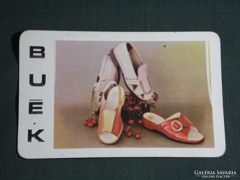 Kártyanaptár,Sabaria cipőgyár, papucs, szandál divat, 1975,   (5)