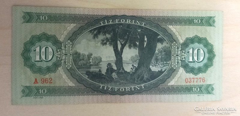 A rare 10 forint paper money, crisp and unfolded, shown in the pictures, is for sale