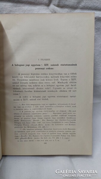 Békefi Remig A bolognai jogi egyetem XIV. és XV. századi statutumai. 1901 (B01)