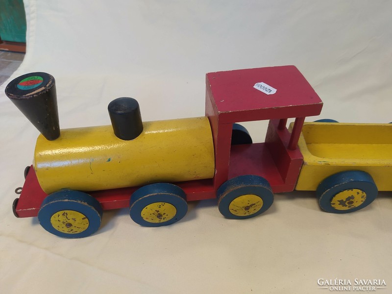 Retro wooden toy train