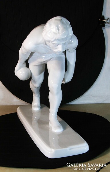 Bowl - white Herend porcelain 34 x 28 cm