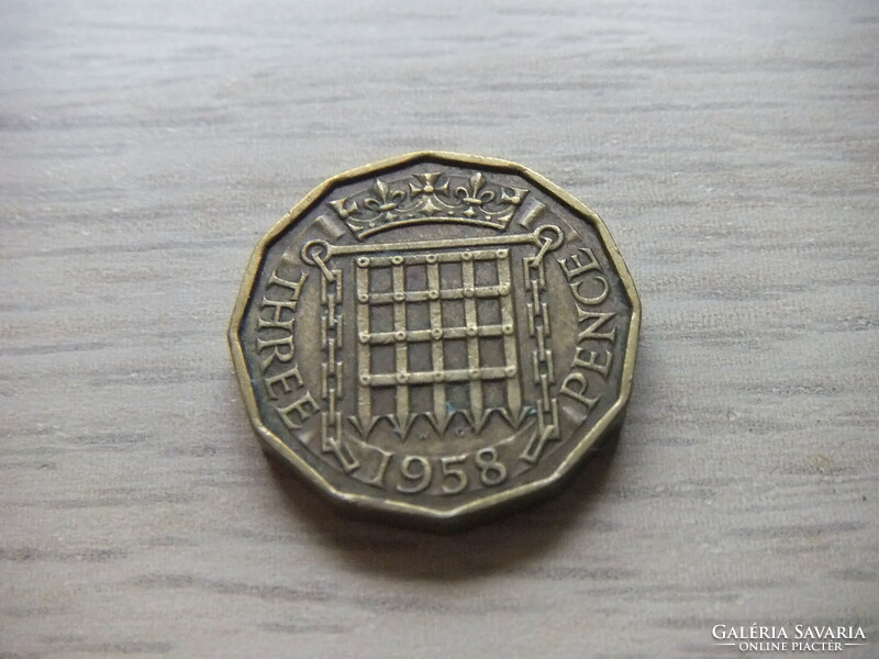 3 Penny 1958 England