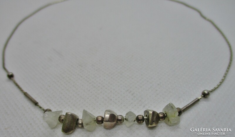 Nice little next silver necklace with tiny rock crystals and silver ornaments