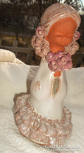 György Ujpál ceramic girl figure.