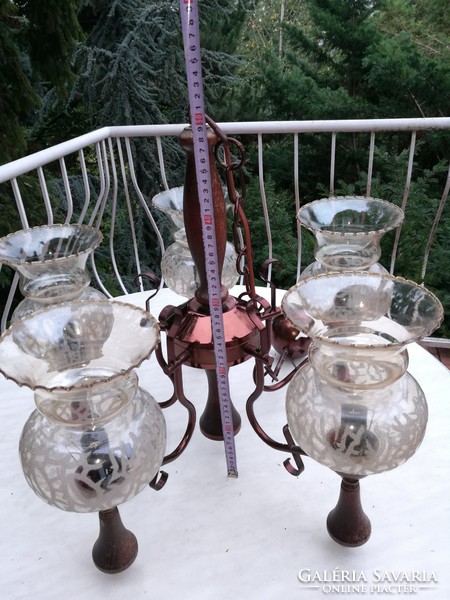 Vintage glass chandelier