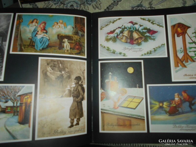 Karácsony régi képeslapokon ,régi karácsonyi képeslapok gyűjteménye könyvben