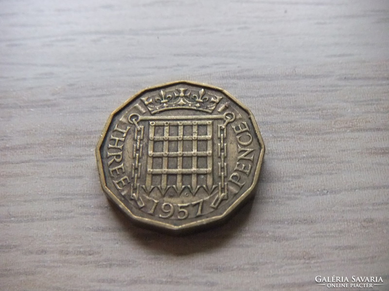 3 Penny 1957 England