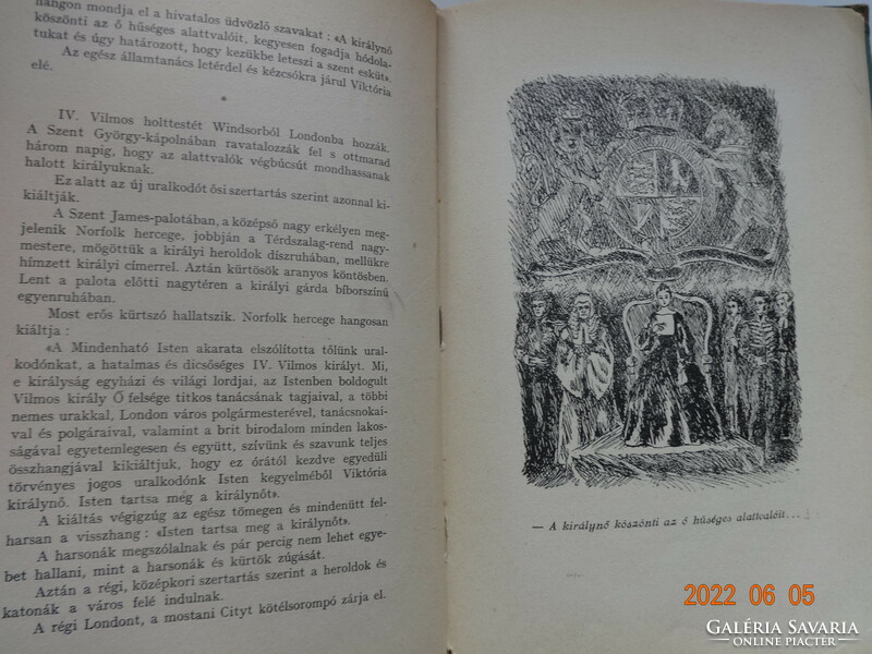Dánielné Polish laura - viki - with the daughters of a queen - antique girl novel drawing by island imre (1936)