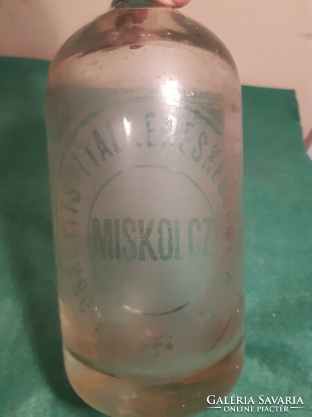 Old soda bottle with Miskolcz inscription