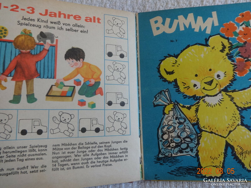 Bummi - old, retro, German children's magazine 1971. Grades 1-12. His number tied together - a curiosity!