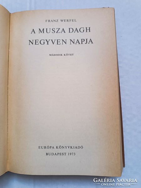 Franz Werfel: A Musza Dagh negyven napja I.-II. kötet