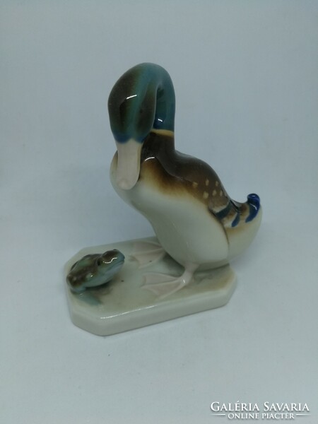 Royal dux porcelain duck with frog!