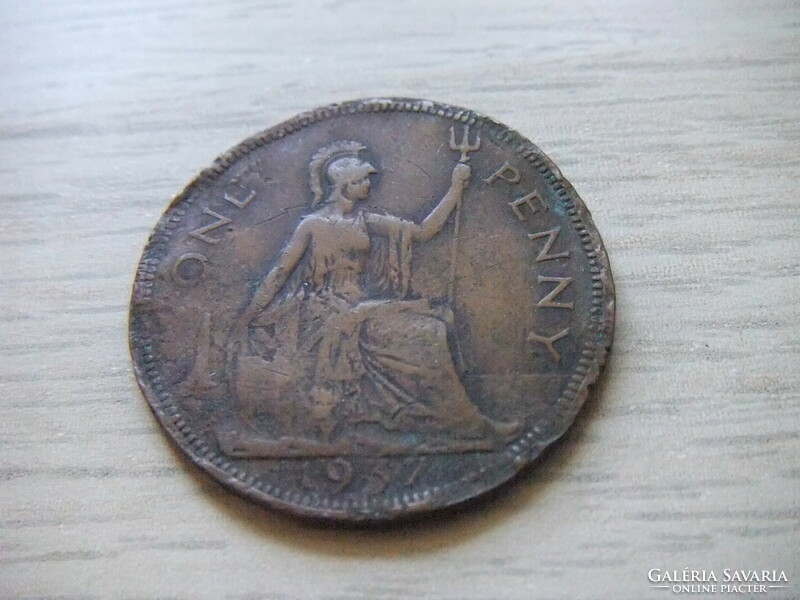 1 Penny 1937 England