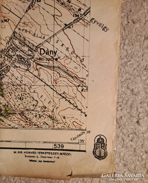 Gödöllő, World War 2 military map