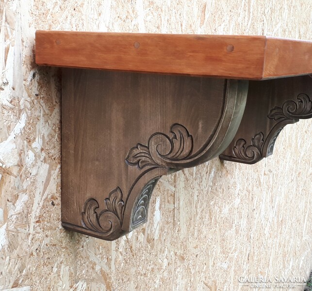 Shelf, wooden shelf, wall shelf, carved shelf, china shelf, flower holder, bookshelf, oriental carving, oriental souvenir
