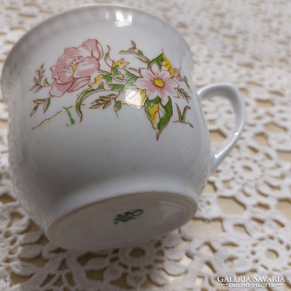 Retro lubiana beautiful floral porcelain mug, cup