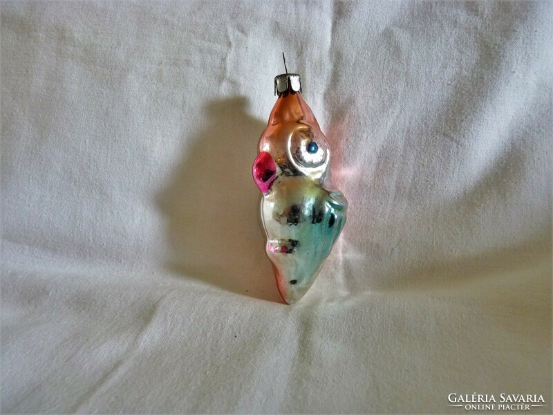 Old glass Christmas tree decoration - colorful parrot!