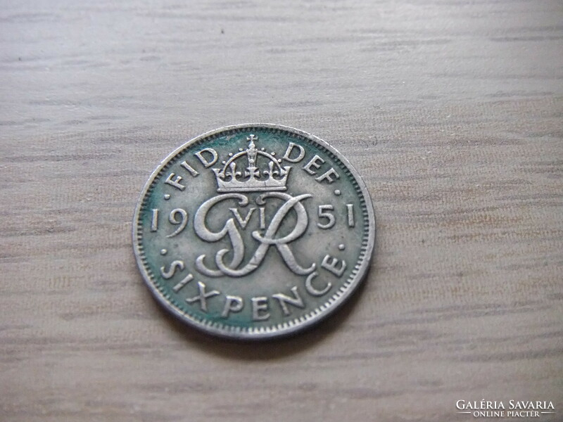 6 Penny 1951 England