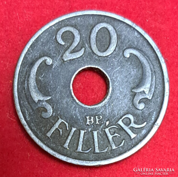 20 Filér, Hungarian royal bill 1941, Hungary (965)